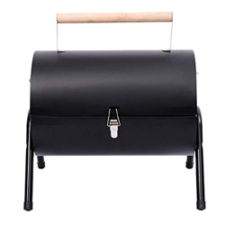 Outsunny Barbacoa de Carbón Portátil con 2 Parrillas Cocina con Asa y Cierre para Asar Picnic Camping Fiesta 42x26x42 cm Negro características