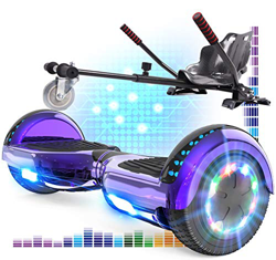 RCB Hoverboard 6.5 y Hoverkart Overboard con Bluetooth Patinete Eléctrico Scooter con Luces LED Asiento Sólido Juguete para Niños características