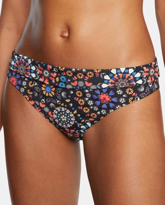 Desigual - Braga De Bikini Fondo Negro Con Estampación Galáctica