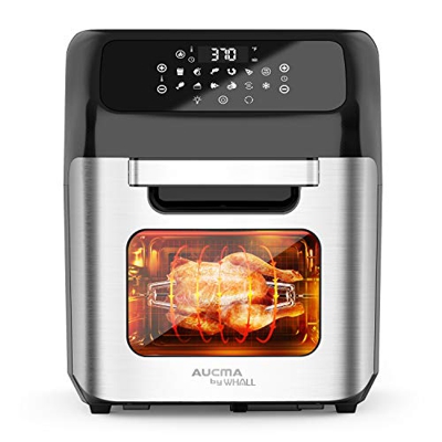 whall Air Fryer, 14.32QT Air Fryer Oven, Family Rotisserie Oven, 1700W Electric Air Fryer Toaster Oven, Tilt LED Digital Touchscreen-14.32QT