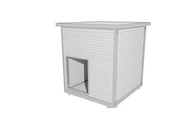 CUCCE ITALIANE Torino Snow - Caseta aislada para perros, 90 X 98 H 111 cm, para exterior, jardín, techo techo corredizo