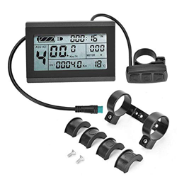Vbest life Pantalla LCD para Bicicleta, medidor de Pantalla LCD para Bicicleta con Conector Impermeable para Bicicleta eléctrica características