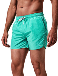MaaMgic Shorts de Corte Hombre Bañador de Natación Secado Rápido Forro de Malla Trajes de Baño Color Sólido Nylon precio