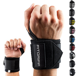 Fitgriff® Muñequeras Gym, Crossfit, Deportivas, Musculación, Gimnasio, Calistenia, Wrist Wraps - Mujeres y Hombres - Black precio