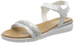 Marco Tozzi 2-2-28525-24, Sandalia con Pulsera Mujer, Blanco (White Comb 197), 40 EU en oferta