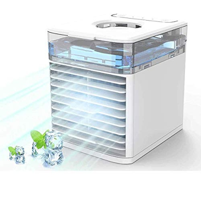 MILIER Portatil Enfriador de Aire NEXFAN Air Cooler con Luz LED de Colores Enfriador Evaporativo para el Hogar, la Oficina, los Viajes