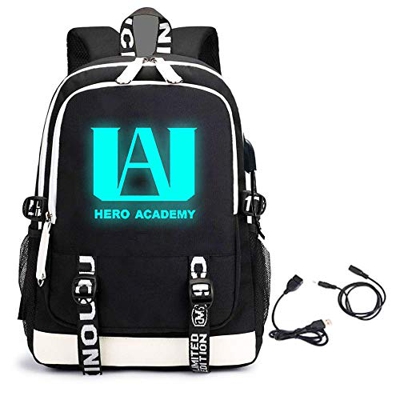 My Hero Academia Anime - Mochila escolar para estudiantes o niñas, luminosa, casual