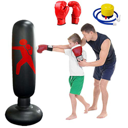 ZYW Saco De Boxeo Niños,Juego De 3 Piezas De Sacos De Arena De Boxeo para Niños De 160 Cm, Sacos De Arena, Guantes De Boxeo, Bombas De Aire, Ejercicio en oferta