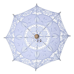 KangOnline - Parasol de encaje para novia, diseño clásico, Blanco, Large en oferta