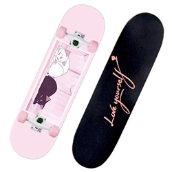 Lgan Monopatín Patineta，31x8in Principiante Skateboard Completo, Arce Monopatin Niños Niña, Calle Penny Board (Color : GG) precio
