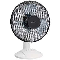 Amazon Basics — ventilador de sobremesa oscilante de 3 velocidades, 40 W, Negro en oferta