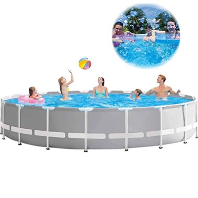 FHISD Piscina, Piscina sobre el Suelo Redonda de Metal de 366 * 76Cm, Piscina Gruesa Familiar Grande, para niños, Adultos, bebés, niños pequeños, al A