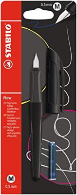 Stabilo Flow Active - Pluma estilográfica (tinta negra)