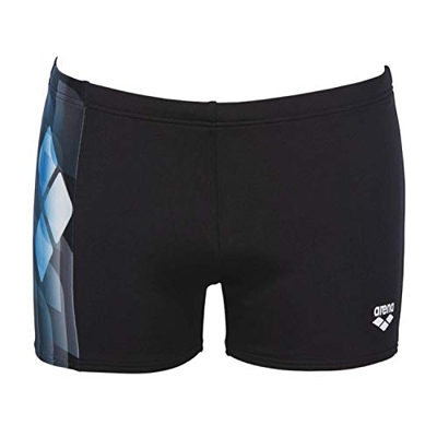 ARENA Bañador Minishort Mirrors Short, Hombre, Black/Turquoise, 100