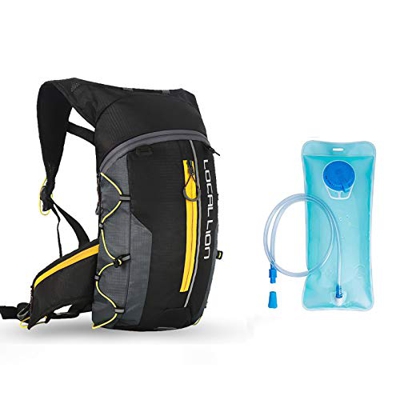 Local Lion 10L Mochila de Ciclismo Impermeable Ligero con Bolsa de Agua 2L Al Aire Libre de Senderismo Excursión Montaña para Viajes Amarillo