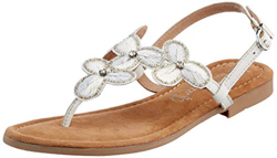 Marco Tozzi 2-2-28135-24, Sandalia con Pulsera Mujer, Blanco (White Comb 197), 38 EU en oferta