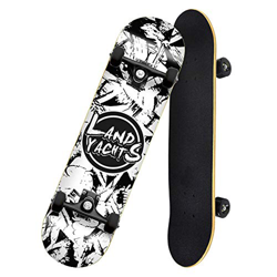 LFchujian Monopatín Completo Monopatín Profesional De 31 Pulgadas, Adecuado para Niños, Jóvenes Y Adultos Monopatín De Hoja De Arce De Cuatro Ruedas,  en oferta