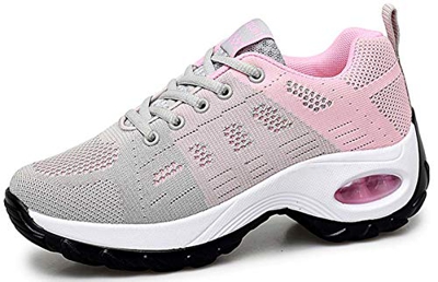 2020 Zapatos cuña Mujer Zapatillas de Deportivas Plataforma Mocasines Primavera Verano Planas Ligero Tacon Sneakers Cómodos Zapatos para Mujer, Gray,4