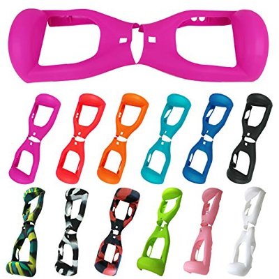 ABBY Protectora Funda de Silicona para 6.5" Smart Scooter Balance Patinete Electrico Hoverboard Cover (Modernizar Rosa roja)