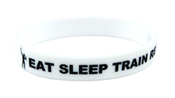 Fitness y Culturismo Pulsera Eat Sleep Train Repeat Blanco Entreno Deporte Fitness Gimnasio Estilo de Vida CrossFit Accesorios Silicona Goma Cinta Elá en oferta