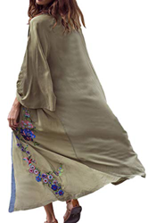 AiJump Chiffon Vestido Largo Kaftan Pareo Bikini Cover Up Beachwear para Mujer en oferta