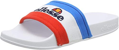 ellesse Borgaro, Sandalias de Punta Descubierta Hombre, Multicolor (Red/White/Blue Aster Red/Wht/BLU), 43.5 EU