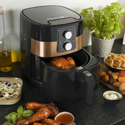 1300 Vatios Freidora Aire Caliente Horno Libre de Grasa Timer Antiadherente Air