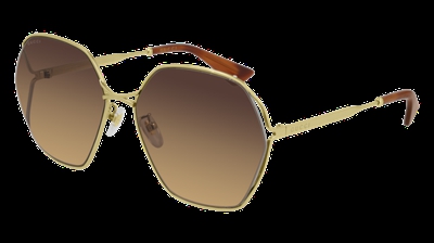 Gucci Gafas de sol GG0818SA 002 Marrón dorado Mujer