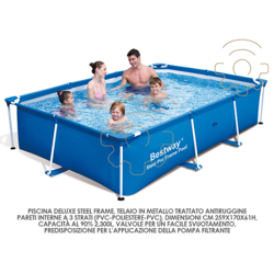 Bestway 56403 Piscina de lujo cm 259x170x61h con marco sin bomba 2300 lt rectang en oferta