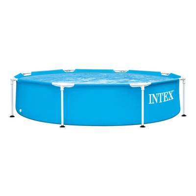 Intex Piscina elevada familiar 244x51cm estructura metal jardín patio verano