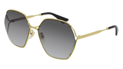 Gucci Gafas de sol GG0818SA 001 Gris oro Mujer en oferta