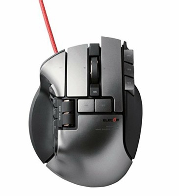 ELECOM M-DUX70BK Dux Mmo Gaming 5000dpi 2 PC Betrieb 19button F/S W/Tracking #