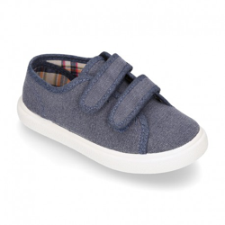 Zapatilla Niño Sin Cordones En Lona Algodón Lavada. 26 Jeans en oferta