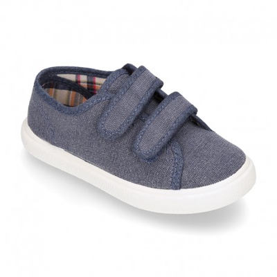 Zapatilla Niño Sin Cordones En Lona Algodón Lavada. 26 Jeans