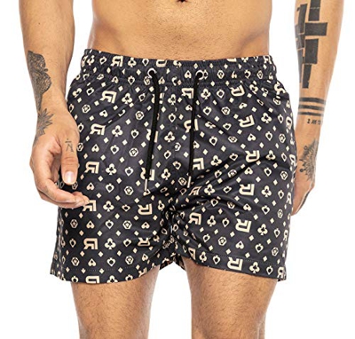 Redbridge Bañador Corto de Secado rápido para Hombre Luxury R-Logo Negro XL