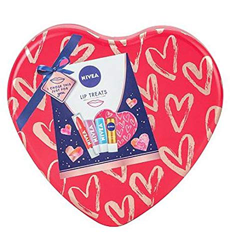 NIVEA caja metálica con 3 protectores labiales y 1 lipstick en oferta