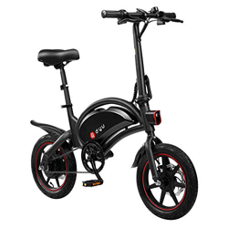 DYU D3F Bicicleta eléctrica Plegable, Bicicleta de aleación de Aluminio de 240 W, batería de Iones de Litio extraíble de 36 V, 6 Ah / 10 Ah con 3 Modo características