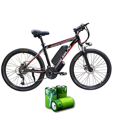 XXCY C6 Bicicleta De Montaña Eléctrica,Bicicleta Eléctrica De 1000w 26 '' con Batería Extraíble De Iones De Litio De 48v 15ah Shimano 27 Speed ​​Gear 