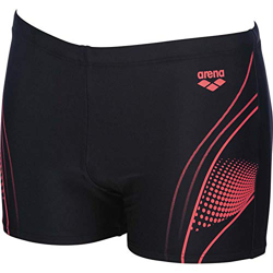 ARENA Bañador Minishort Fairness Short, Hombre, Black/Fluo Red, 90 en oferta