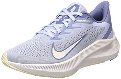 Nike Zoom Winflo 7, Running Shoe Mujer, Ghost/World Indigo-Guava Ice, 40 EU