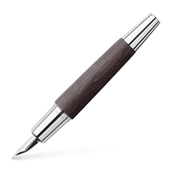 Faber Castell 148221 - Pluma estilográfica E-motion, con cuerpo en madera de peral, trazo F, color negro en oferta