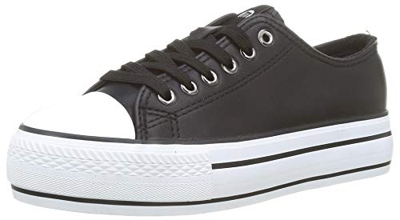 Mustang Bigger-K, Zapatillas Deportivas Mujer, Action PU Negro, 40 EU