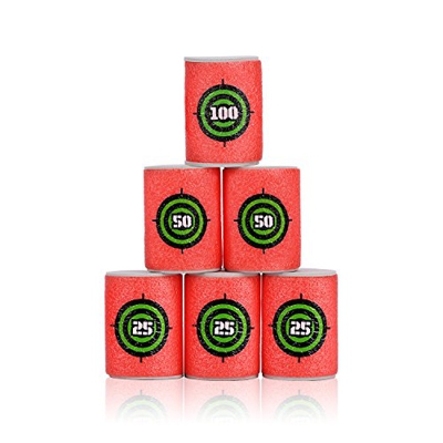 Yosoo 6 uds Espuma para dardosDianas de Espuma EVA Juguete para niños para NERF N-Strike Blasters