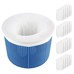 Aiglam Prefiltro para Skimmer Piscina, Paquete de 20 Calcetines de Skimmer para Piscina, Filtro Skimmer de Nailon Reutilizable y Súper Elástico para B precio