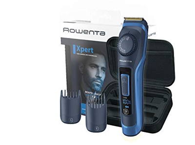 Rowenta Virtuo Expert TN3840 - Cortapelos para hombre, cuchillas titanio, 180 min autonomía, 39 longitudes corte, fácil limpieza, cuchillas titanio, a