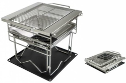 Acecamp Plegable Parrilla de Carbón Vegetal de Acero Inoxidable 35 , 5x33 Plata características