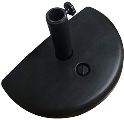 LOLAhome Pie para Parasol rellenable Negro de HDPE, de 50x33x27 cm