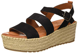 MUSSE & CLOUD Carina, Sandalias con cuña Mujer, Black, 41 EU en oferta