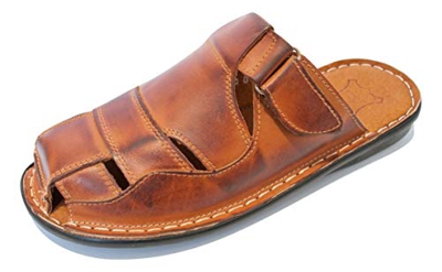 KS - 33 - Sandalias para Hombre - Ideales para Verano - Cuero - Marrón 40