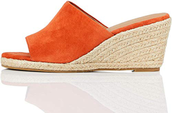 Marca Amazon - find. Mule Wedge Leather Sandalias con cuña Tipo Alpargatas, Braun (Terracotta), 40 EU en oferta